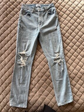 PAIGE Sarah Slim Light Blue Distressed Women's Jeans